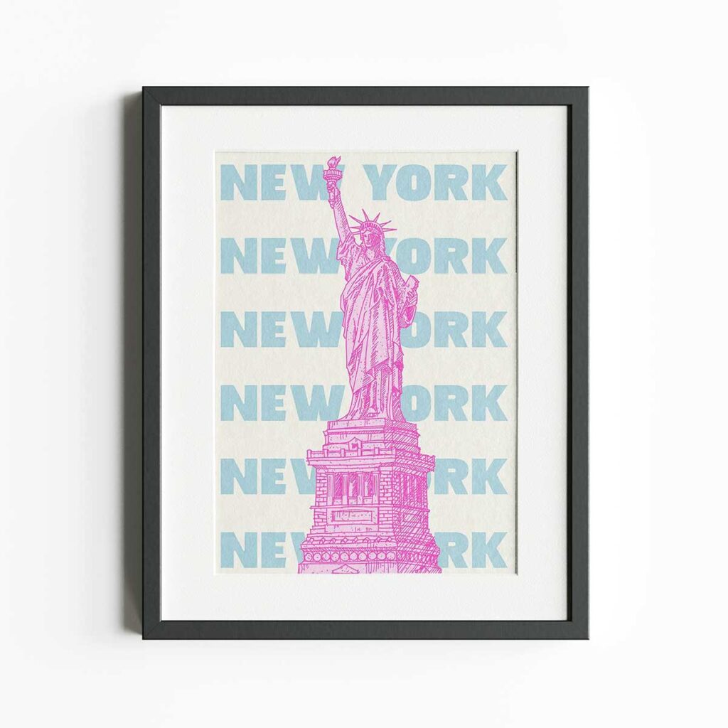 تابلو طرح شهر نیویورک - New York | قاب سایز ۲۰×۲۵